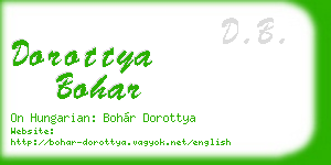dorottya bohar business card