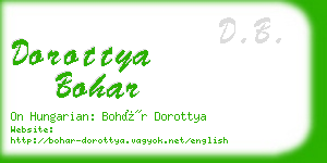 dorottya bohar business card